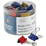 Business Source Binder Clips, 3/4"W, 3/8" Capacity, 36 Pack, Assorted orginal image