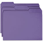 Business Source Color File Folder, 1/3 Cut, 100/BX, Purple orginal image