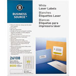 Business Source Label, Mailing, Laser, 1/2" x 1-3/4", 8000 Pack, White orginal image