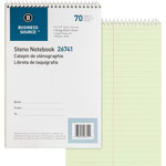 Business Source Steno Notebook, Greg Ruled, 6" x 9", 70 Sheets, Green Paper orginal image