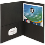 Business Source Two Pocket Pocket Folder, Black, Pack of 25 orginal image