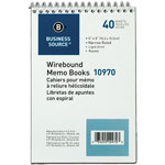 Business Source Wirebound Memo Book, End Spiral, 4
