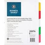 Business Source Write-On Index Tabs, Assorted Colors orginal image