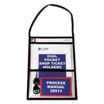 C-Line 2-Pocket Shop Ticket Holder w/Strap, Black Stitching, 150-Sheet, 9 x 12, 15/Box orginal image