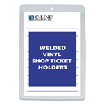 C-Line Clear Vinyl Shop Ticket Holders, Both Sides Clear, 25 Sheets, 5 x 8, 50/Box orginal image