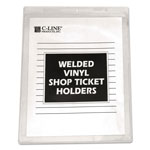 C-Line Clear Vinyl Shop Ticket Holders, Both Sides Clear, 15 Sheets, 8 1/2 x 11, 50/BX orginal image