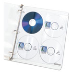 C-Line Deluxe CD Ring Binder Storage Pages, Standard, Stores 8 CDs, 5/Pack orginal image