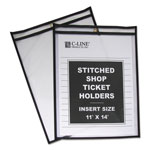 C-Line Shop Ticket Holders, Stitched, Both Sides Clear, 75 Sheets, 11 x 14, 25/Box orginal image