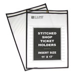 C-Line Shop Ticket Holders, Stitched, Both Sides Clear, 75
