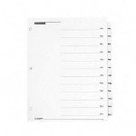 Cardinal OneStep Printable Table of Contents and Dividers, 12-Tab, Jan. to Dec., 11 x 8.5, White, 1 Set orginal image