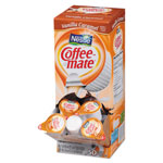 Coffee-Mate® Liquid Coffee Creamer, Vanilla Caramel, 0.38 oz Mini Cups, 50/Box, 4 Boxes/Carton, 200 Total/Carton orginal image