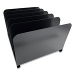 Coin-Tainer Steel Vertical File Organizer, 5 Sections, Letter Size Files, 11 x 12.5 x 7.75, Black orginal image