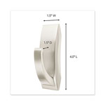 Command® Bath Hook, Large, Metal, Satin Nickel, 5 lb Capacity, 1 Hook and 2 Strips orginal image