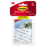 Command® Clear Hooks and Strips, Plastic, Medium, 6 Hooks and 12 Strips/Pack orginal image