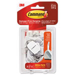 Command® General Purpose Hooks, Small, 0.5 lb Cap, White, 28 Hooks and 32 Strips/Pack orginal image