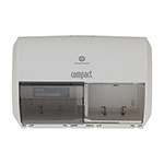 Compact® 2-Roll Side-by-Side Coreless High-Capacity Toilet Paper Dispenser, White, 56797A, 10.12