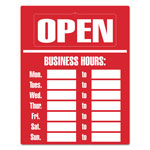 Consolidated Stamp Business Hours Sign Kit, 15 x 19, Red orginal image
