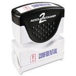 Consolidated Stamp Pre-Inked Shutter Stamp, Red/Blue, CONFIDENTIAL, 1 5/8 x 1/2 orginal image