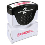 Consolidated Stamp Pre-Inked Shutter Stamp, Red, CONFIDENTIAL, 1 5/8 x 1/2 orginal image