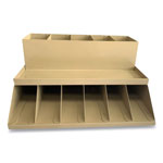Controltek Coin Wrapper and Bill Strap 2-Tier Rack, 11 Compartments, 9.38 x 8.13 4.63, Metal, Pebble Beige orginal image