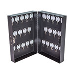 Controltek Combination Lockable Key Cabinet, 28-Key, Metal, Black, 7.75 x 3.25 x 11.5 orginal image
