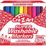 Cra-Z-Art® Markers, Broadline, Washable, 40 Colors, 40/Bx, Ast orginal image
