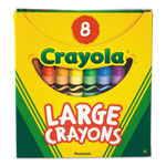 Crayola Large Crayons, Tuck Box, 8 Colors/Box orginal image