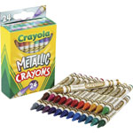 Crayola Metallic Crayons, Assorted, 24/Pack orginal image