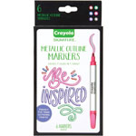 Crayola Metallic Outline Paint Markers - Metallic - 6 / Pack orginal image