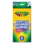 Crayola Ultra-Clean Washable Markers, Fine Bullet Tip, Classic Colors, 8/Pack orginal image