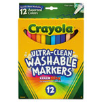 Crayola Ultra-Clean Washable Markers, Fine Bullet Tip, Assorted Colors, Dozen orginal image