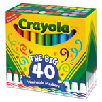 Crayola Ultra-Clean Washable Markers, Broad Bullet Tip, Assorted Colors, 40/Set orginal image