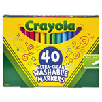 Crayola Ultra-Clean Washable Markers, Fine Bullet Tip, Classic Colors, 40/Set orginal image