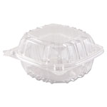 Dart ClearSeal Hinged-Lid Plastic Containers, 6 x 5 4/5 x 3, Clear, 500/Carton orginal image