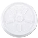 Dart Vented Plastic Hot Cup Lids, 10JL, 10 oz., White, 1000/Carton orginal image