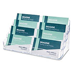 Deflecto 8-Pocket Business Card Holder, 400 Card Cap, 7 7/8 x 3 3/8 x 3 1/2, Clear orginal image