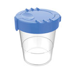 Deflecto Antimicrobial No Spill Paint Cup, 3.46 w x 3.93 h, Blue orginal image