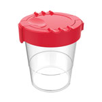 Deflecto Antimicrobial No Spill Paint Cup, 3.46 w x 3.93 h, Red orginal image