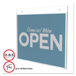 Deflecto Classic Image Wall-Mount Sign Holder, Landscape, 11 x 8 1/2, Clear orginal image