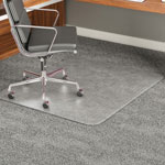 Deflecto ExecuMat All Day Use Chair Mat for High Pile Carpet, 46 x 60, Rectangular, Clear orginal image