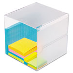 Deflecto Stackable Cube Organizer, 6 x 6 x 6, Clear orginal image