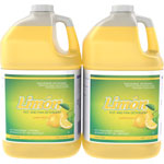 Diversey Limon Pot And Pan Detergent - Ready-To-Use/Concentrate Liquid - 128 fl oz (4 quart) - Lemon Fresh Scent - 2 / Carton - Yellow orginal image