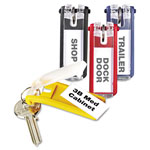 Durable Key Tags for Locking Key Cabinets, Plastic, 1 1/8 x 2 3/4, Assorted, 24/Pack orginal image