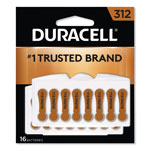 Duracell Hearing Aid Battery, #312, 16/Pack orginal image
