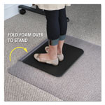 E.S. Robbins Sit or Stand Mat for Carpet or Hard Floors, 36 x 53 with Lip, Clear/Black orginal image