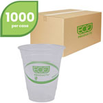 Eco-Products GreenStripe Cold Cups - 12 fl oz - 1000 / Carton - Clear, Green - Polylactic Acid (PLA), Plastic - Cold Drink orginal image