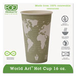 Eco-Products World Art Renewable Compostable Hot Cups, 16 oz., 50/PK, 20 PK/CT orginal image