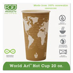 Eco-Products World Art Renewable Compostable Hot Cups, 20 oz., 50/PK, 20 PK/CT orginal image