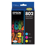 Epson T802520S (802) DURABrite Ultra Ink, 650 Page-Yield, Cyan/Magenta/Yellow orginal image