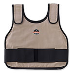 Ergodyne Chill-Its 6230 Standard Phase Change Cooling Vest with Packs, Cotton, Large/X-Large, Khaki orginal image
